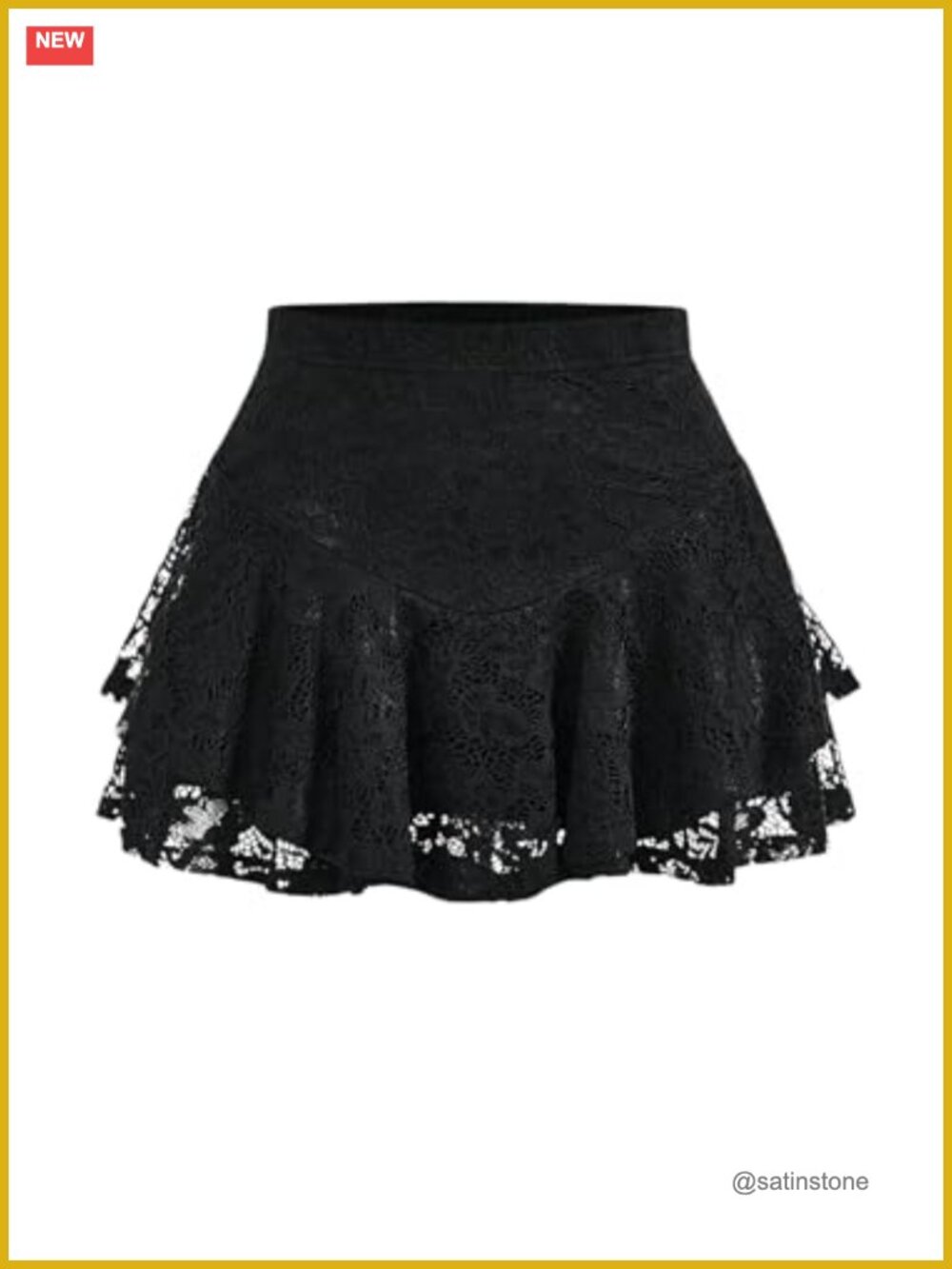 Plus Size Y2K Goth Floral Lace Ruffle Mini Skirt A-Line Date Night